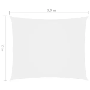 Berkfield Sunshade Sail Oxford Fabric Rectangular 2x3.5 m White