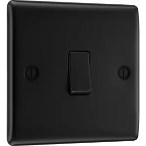 BG Nexus Metal 20A Single Wall Light Switch, 2 Way, Matt Black