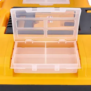 TOUGH MASTER Heavy Duty Rolling Storage Toolbox & Organiser Box with Foldable Handle & Removable Top Storage