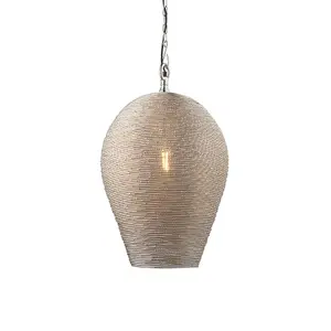 Luminosa Paresh Single Pendant Light Polished Nickel Plate