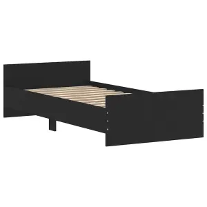 Berkfield Bed Frame Black 100x200 cm Engineered Wood