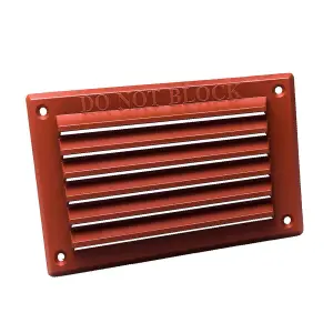 Terracotta Louvre Air Vent 6" x 3" Plastic Grille for Internal and External Use