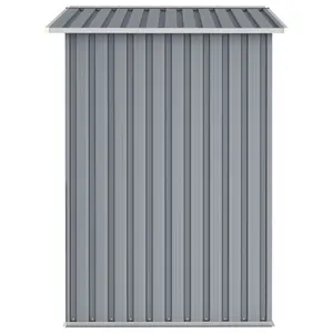 vidaXL Garden Shed 205 x 129 x 183 cm Galvanised Steel Grey