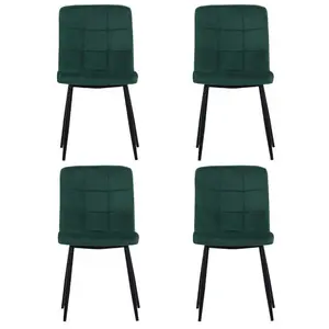 Barryton Upholstered Dining Chair (Set of 4) Dark Green