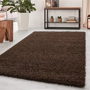 Abaseen 80x150 cm Brown Thick Pile soft Shaggy Modern Rug