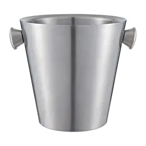 Buckingham Double Wall Stainless Steel Insulated Champagne / Wine Bottle Bucket 4.8 Litre /  22.5 cm , matt finish