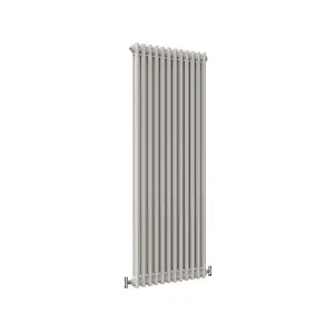 Vertical White Double Column Radiator (H) 1500mm x (W) 560mm, 6245 BTU.