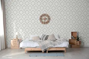 SK Filson Grey Damask Wallpaper