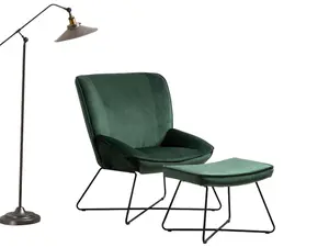 PS Global Green Keegan Armchair and Footstool