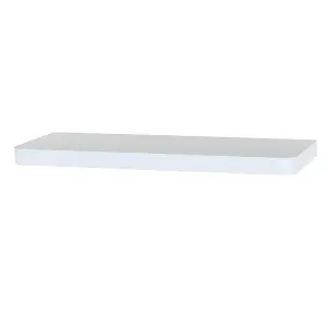 800mm Arran floating shelf kit with rounded corners, matt white