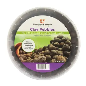 Grow Media Clay Pebbles 2.4 Litre Tub x 2