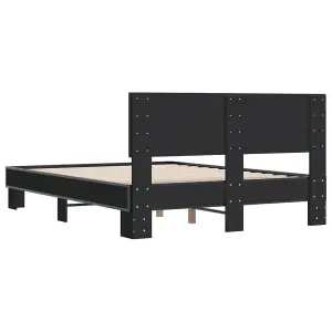 Berkfield Bed Frame without Mattress Black 135x190 cm Double