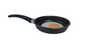 2x Mini Non Stick Frying Pans One Egg Small 14.5cm Gas Elec Induction