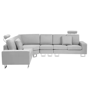 Corner Sofa STOCKHOLM Light Grey Fabric Right Hand