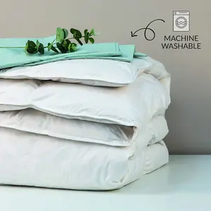 Snuggledown Duck Feather & Down King Duvet 10.5 Tog All Year Premium Quilt Summer & Winter Soft Cotton Cover Machine Washable