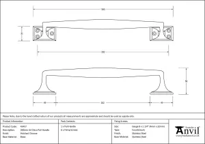 From The Anvil Polished Chrome 300mm Art Deco Pull Handle