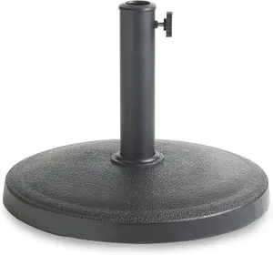 Shatchi  12Kg Concrete Round Parasol Base Black Heavy Duty Weight Stand