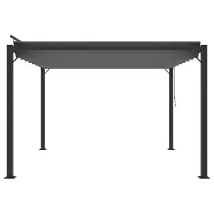 Berkfield Gazebo with Louvered Roof 3x3 m Anthracite Fabric and Aluminium