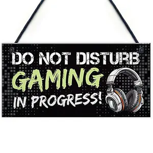 Red Ocean Gaming Sign Do Not Disturb Funny Gamer Gift For Son Brother Boys Bedroom Sign Novelty Christmas Birthday Gifts For Son