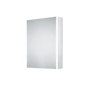 Sensio Ainsley Wall-mounted Illuminated Mirrored Bathroom Cabinet with shaver socket (W)564mm (H)700mm