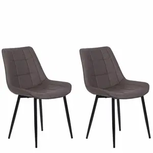 Hundley Upholstered Dining Chair (Set of 2) Brown