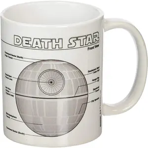 Star Wars Death Star Sketch Mug White/Black/Grey (One Size)