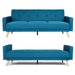 Narvik 3 Seater Click Clack Sofa Bed - Blue