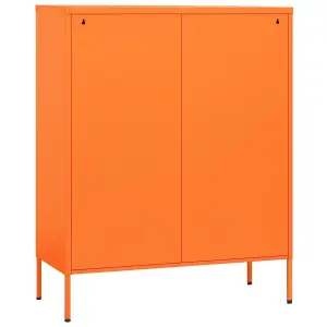 Berkfield Storage Cabinet Orange 80x35x101.5 cm Steel