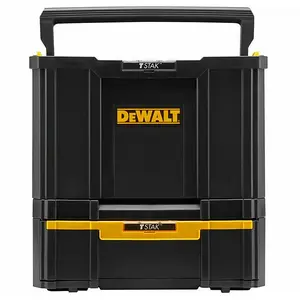 Dewalt Tstak III Combo - Carry Open Tote Tool Box Carrier + Deep Drawer Case