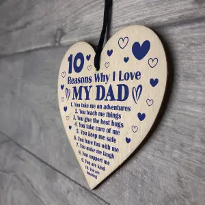 Red Ocean Dad Gifts From Daughter Son 10 Reasons Why I Love MY DAD Sign Fathers Day Gift Dad Birthday Gift