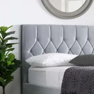 Birlea Loxley Small Double Ottoman Bed Grey