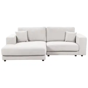 Corner Sofa LOFOTEN Off-White Fabric Right Hand