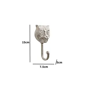 Melody Maison Silver Tiger Head Wall Hook