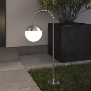 GoodHome Stainless steel Mains-powered 1 lamp Outdoor Post light (H)700mm