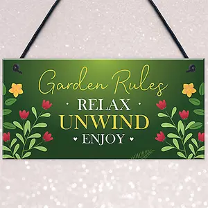 Garden Sign Outdoor Plaque Summerhouse Decking Shed Sign Home Decor Family Gift