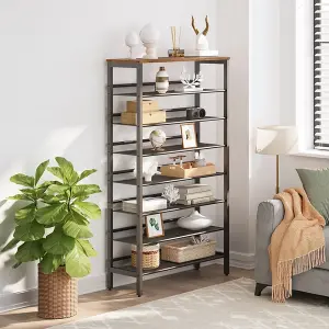 8-Tier Simple Wire Mesh Shoe Rack Storage Organizer