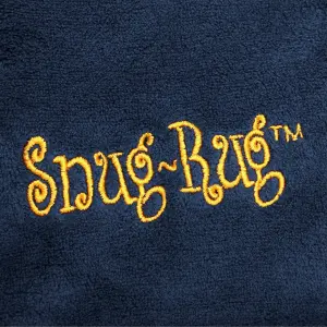 Navy Snug Rug Deluxe Blanket With Sleeves Luxury Cosy Super Soft Coral Fleece Fabric Long Oversized Pouch Pocket Adults