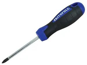 Faithfull  Soft Grip Screwdriver Pozidriv Tip PZ1 x 75mm FAISDPZ1