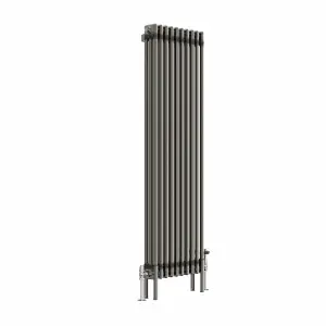 Right Radiators 1500x472 mm Vertical Traditional 3 Column Cast Iron Style Radiator Raw Metal