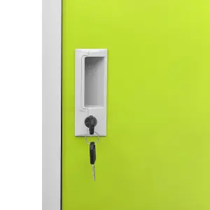 Berkfield Locker Cabinet Light Grey and Green 90x45x92.5 cm Steel