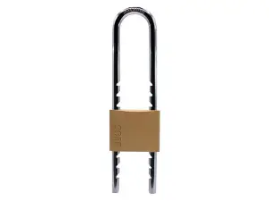 Scan Brass Padlock 50mm Sliding Shackle