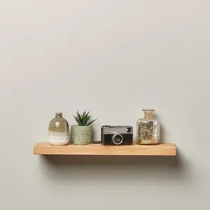 Oak Floating Shelf made from Solid Wood - 30cm Length