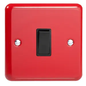 Varilight 1-Gang 10A Intermediate Rocker Switch Pillar Box Red