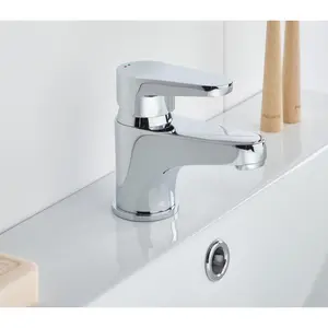 Quest Monobloc Basin Mixer With Clicker Waste