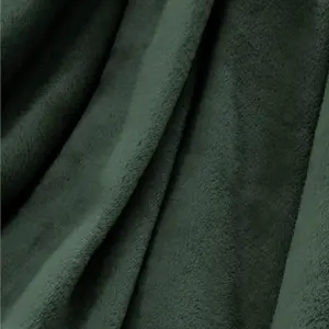 Brentfords Ultra Soft Blanket Throw Warm Flannel Fleece - Green, 120 x 150 cm