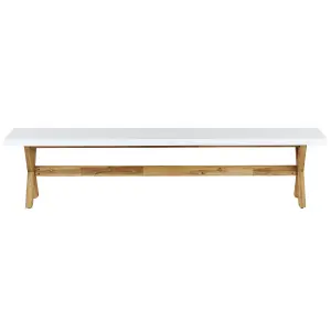 Garden Bench OLBIA Concrete White