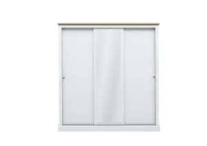 Devon 3 Door Sliding Wardrobe White