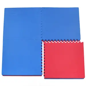 Martial Arts Karate Judo Kick Boxing Gym MMA 40mm in Red/Blue Floor Mat