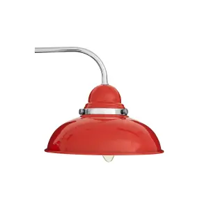 Interiors by Premier Jasper Red and Chrome 3 Light Pendant Light