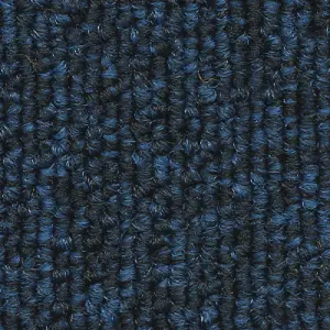 Loop Pile Heavy Duty Carpet Tiles(50X50cm)Flooring Dark Blue Latex pre coat Backing Contract, Office, Shop, Home. 20 tiles (5SQM)